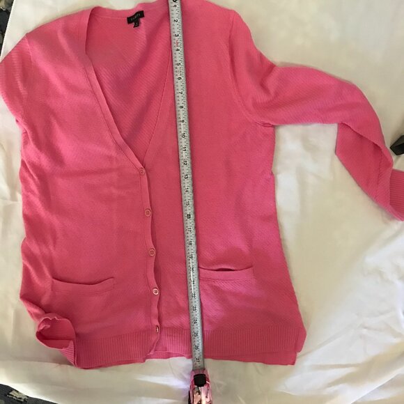 Talbots Pink Cardigan with button closure, pockets, soft - size large - Picture 10 of 10